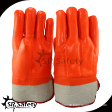 3 Schichten Liner voll beschichtet orange fluoreszierenden PVC Handschuh